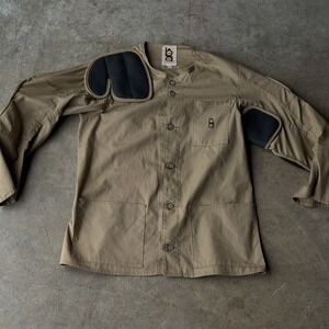 Bob Allen Shooting Jacket Mens 44 Khaki Tan Recoil Shoulder Elbow Pads USA Made